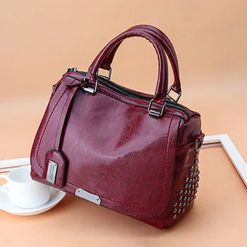 Hot Selling Women PU Leather Rivets Handbag Large Capacity Casual Tote Crossbody Shoulder Bags -B5
Hot Selling Women PU Leather Rivets Handbag Large Capacity Casual Tote Crossbody Shoulder Bags -B5