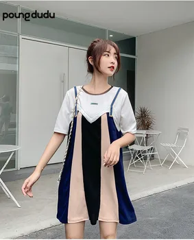 Poungdudu maternity pregnant women summer dress fake two pregnant women skirt loose thin large size female Real shots have video
Poungdudu maternity pregnant women summer dress fake two pregnant women skirt loose thin large size female Real shots have video