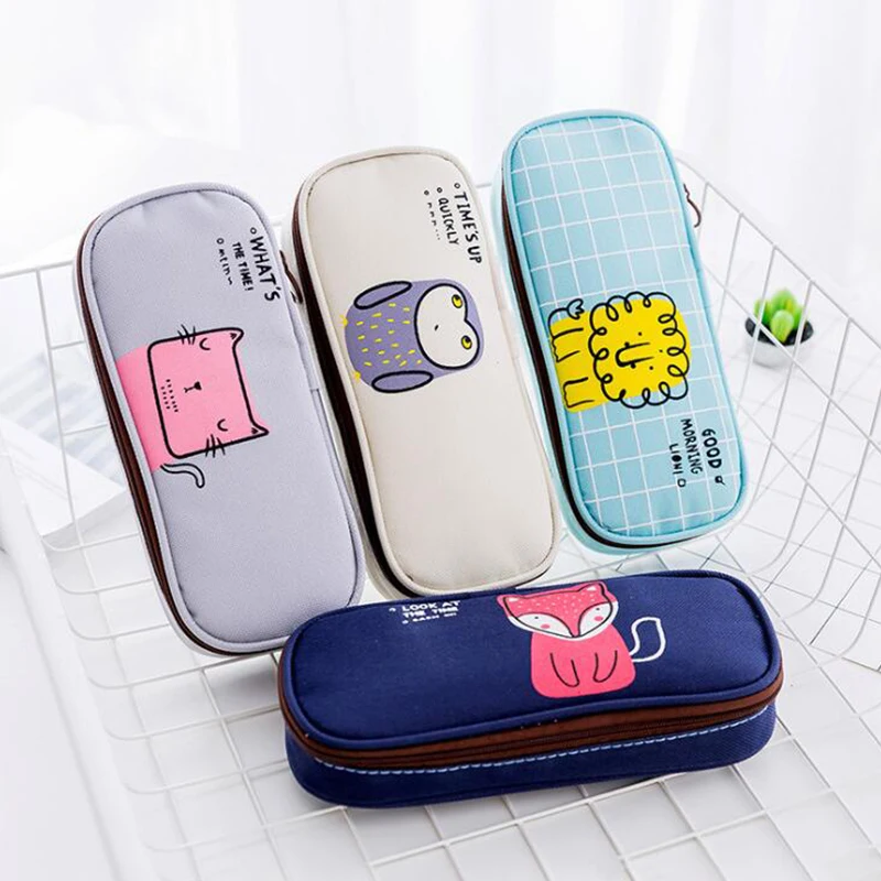 Canvas Pencil Case School Bag Cat Fox Lion Animal Pencilcase Office Supplies Pen bag Anime Students Pencils Writing Stationery
Canvas Pencil Case School Bag Cat Fox Lion Animal Pencilcase Office Supplies Pen bag Anime Students Pencils Writing Stationery
