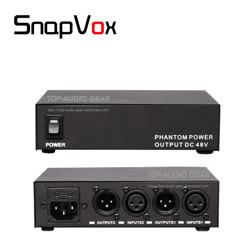 2 x Channels 48V DC Phantom Power Supply Two Ways Dual Line 48 V For Audio Technica AT 2020 2035 2050 Condenser Microphone
2 x Channels 48V DC Phantom Power Supply Two Ways Dual Line 48 V For Audio Technica AT 2020 2035 2050 Condenser Microphone
