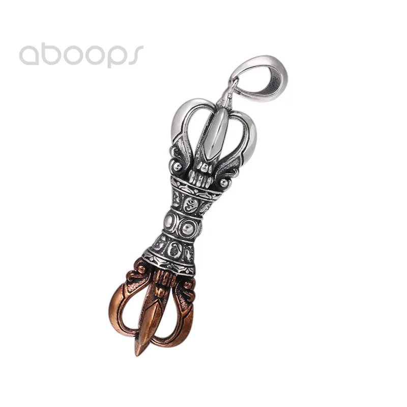 Two Tone 925 Sterling Silver Buddhist Vajra Dorje Pendant for Men Women Free Shipping
Two Tone 925 Sterling Silver Buddhist Vajra Dorje Pendant for Men Women Free Shipping