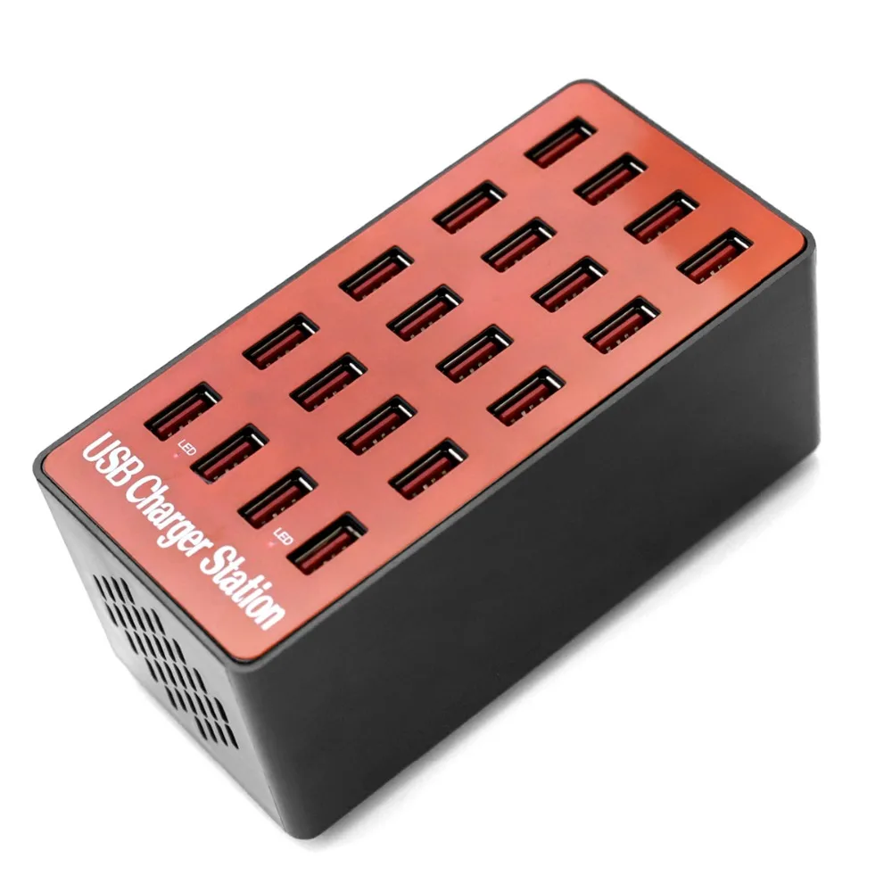 SOONHUA Portable 20 USB Ports USB Smart Charger 5V Output Fast Charging Station Power Adapter For Mobile Phones Tablets Laptops
SOONHUA Portable 20 USB Ports USB Smart Charger 5V Output Fast Charging Station Power Adapter For Mobile Phones Tablets Laptops