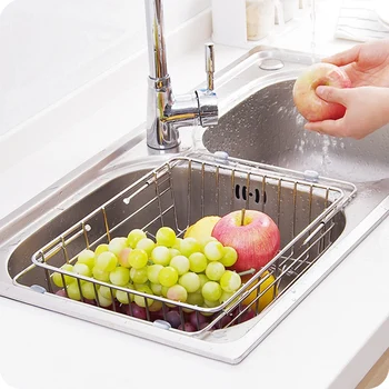 Promotion Multifunctional Stainless Steel Sink Draining Racks Holders Retractable Dish Drainer Rack Vegetables Basket Kitchen 
Promotion Multifunctional Stainless Steel Sink Draining Racks Holders Retractable Dish Drainer Rack Vegetables Basket Kitchen