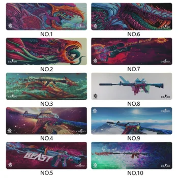 Hot Sale Hyper Beast CS GO Mouse pad Speed/Control Version Large Gaming Lock Edge Mouse Pads Keyboard Mat