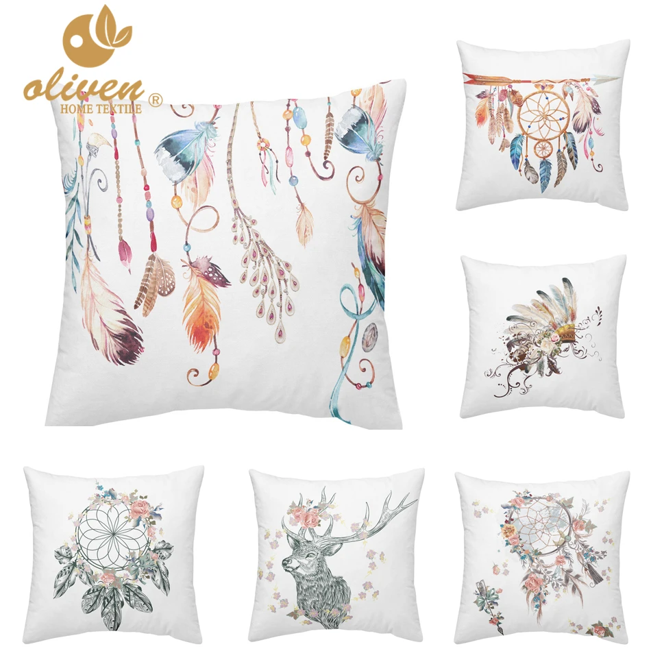 Dream Catcher Cushion Cover Bohemia Feather Printed Throw Pillows Cover Girls Kids Square Pillow Case Living Room Decoration
Dream Catcher Cushion Cover Bohemia Feather Printed Throw Pillows Cover Girls Kids Square Pillow Case Living Room Decoration