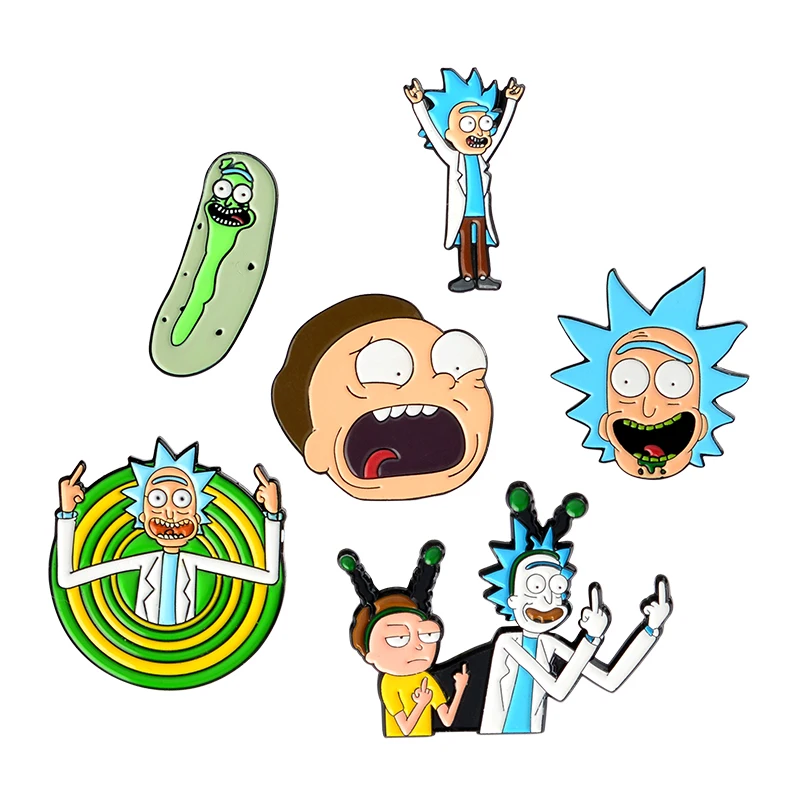 Anime Rick and Morty Brooch and Enamel Pin Classic Cartoon Figure Buttons Brooch Anime Lovers Shirt Denim Jacket Lapel Pin
Anime Rick and Morty Brooch and Enamel Pin Classic Cartoon Figure Buttons Brooch Anime Lovers Shirt Denim Jacket Lapel Pin