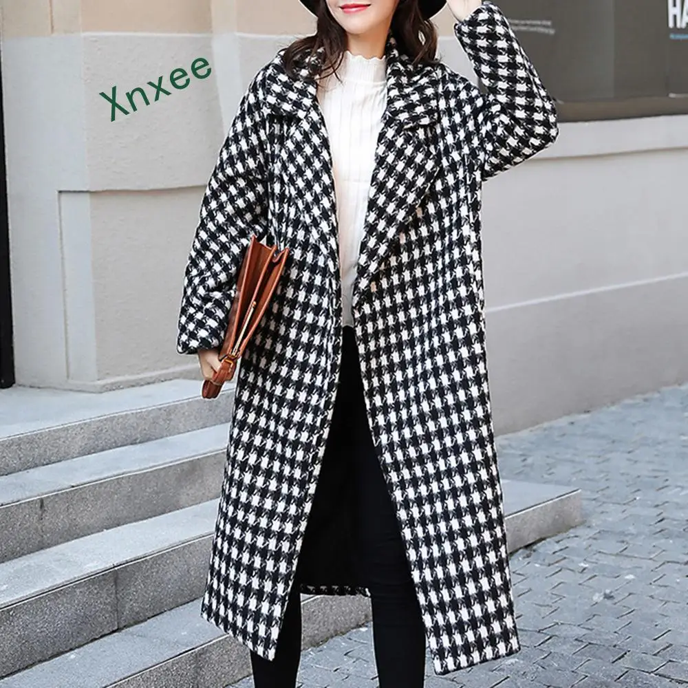 Xnxee 2019 new autumn women trench long overcoat straight houndstooth wool long sleeve turn down collar fashion coat
Xnxee 2019 new autumn women trench long overcoat straight houndstooth wool long sleeve turn down collar fashion coat