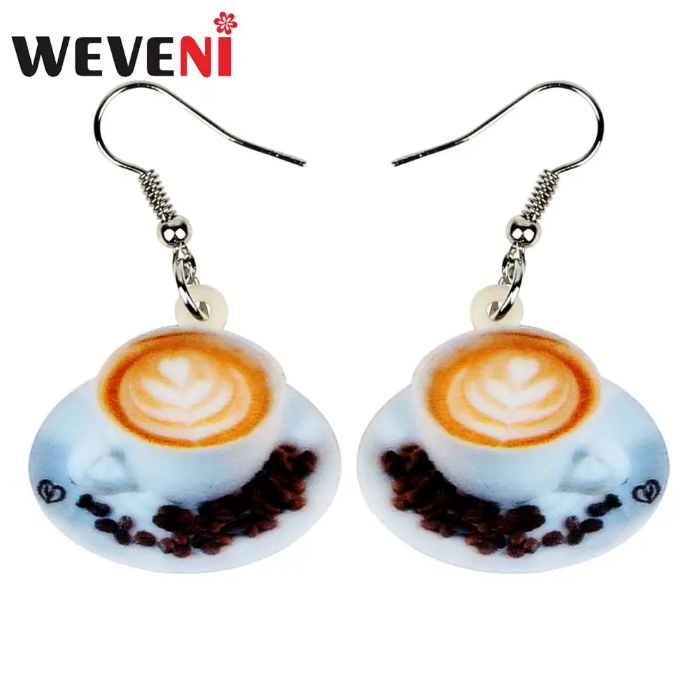 WEVENI Acrylic Red Bean loving Heart Coffee Cup Earrings Drop Dangle Fashion Jewelry For Women Girls Gift Charms Accessories
WEVENI Acrylic Red Bean loving Heart Coffee Cup Earrings Drop Dangle Fashion Jewelry For Women Girls Gift Charms Accessories
