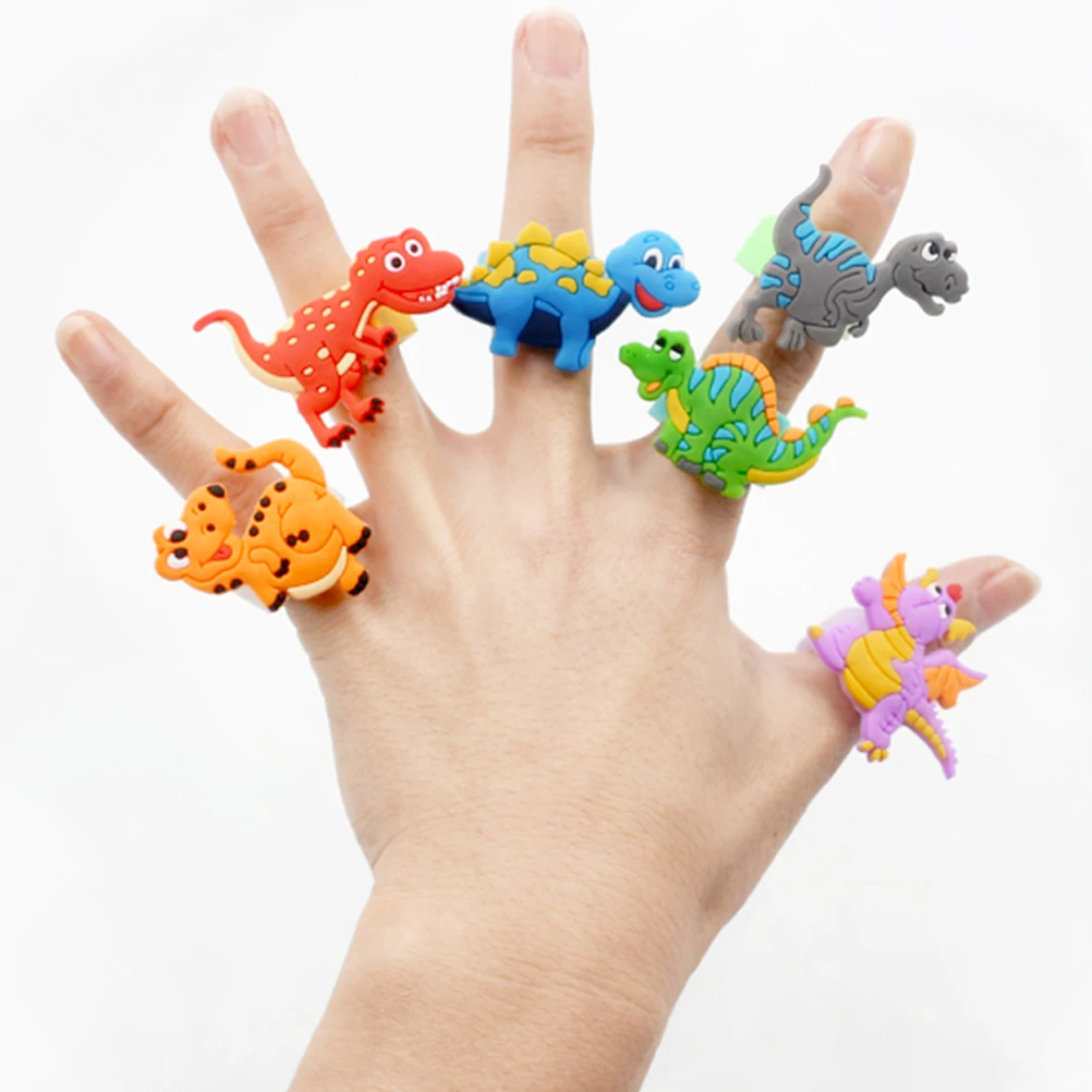 Finger Toy 6PCS/Set Cute Cartoon Dinosaur PVC Rings Soft PVC Finger Ring Child Gift Party Favor Rings Decoration For Child
Finger Toy 6PCS/Set Cute Cartoon Dinosaur PVC Rings Soft PVC Finger Ring Child Gift Party Favor Rings Decoration For Child