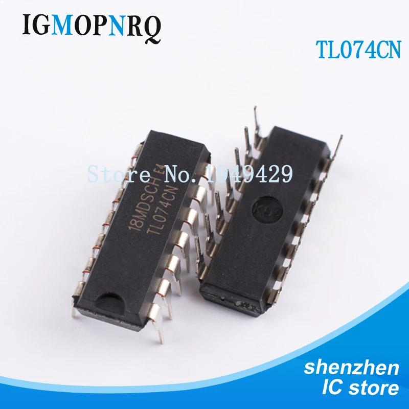 

10pcs free shipping TL074CN TL074 DIP-14 Operational Amplifiers - Op Amps JFET Input Low Noise new original