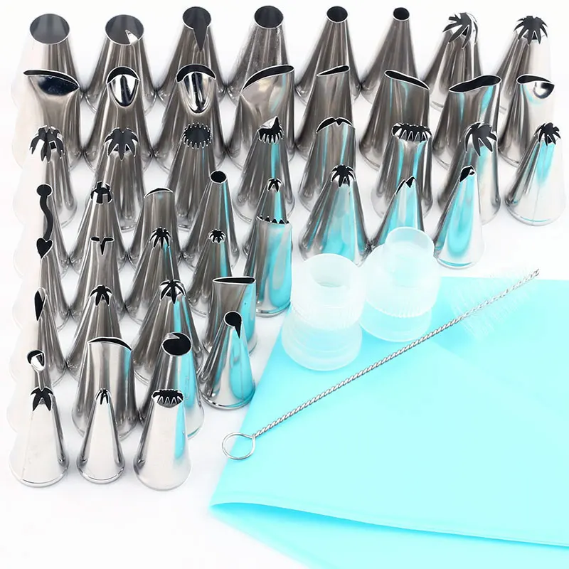 52Pcs/Set Silicone Icing Piping Nozzle Cake Baking Icing Piping Nozzles Puff Skirt Cream Decorating Nozzle Kitchen Accessories
52Pcs/Set Silicone Icing Piping Nozzle Cake Baking Icing Piping Nozzles Puff Skirt Cream Decorating Nozzle Kitchen Accessories