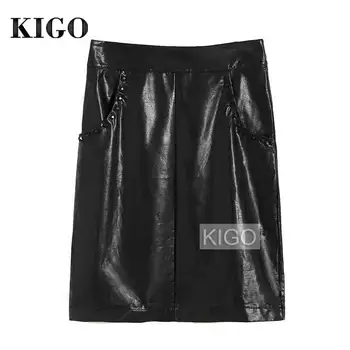 KIGO 2018 Fashion Faux Leather Skirt Women Pencil Skirt Midi High Waist Women Skirts With Pockets Leren Rok KH1464H
KIGO 2018 Fashion Faux Leather Skirt Women Pencil Skirt Midi High Waist Women Skirts With Pockets Leren Rok KH1464H