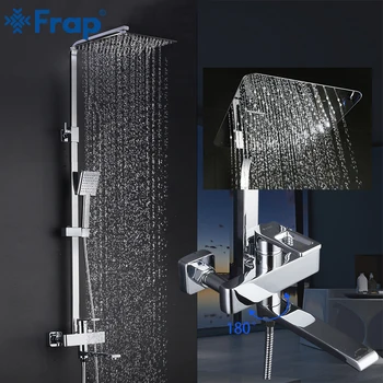 

FRAP bathtub faucets bathroom shower set waterfall mixer taps Bath Shower faucet rainfall shower head mixer torneira