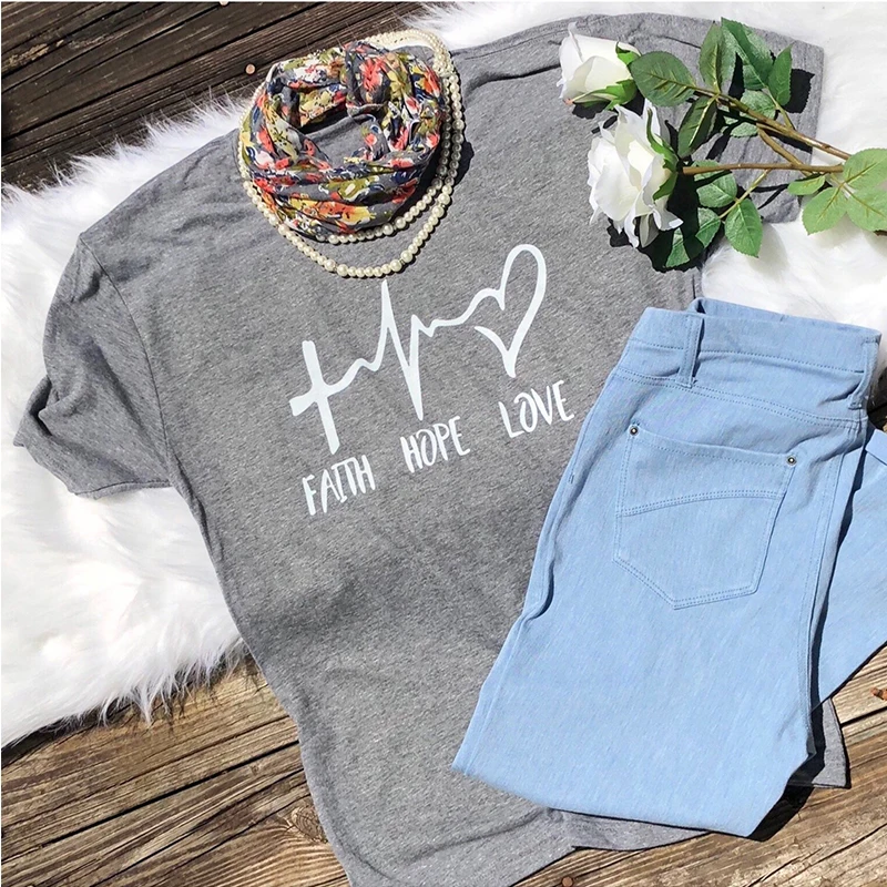 Faith Hope Love Christian Women Tshirt Heartbeat Dog Paw Funny T Shirts Graphic Tees Women Short Sleeve Cute Tops Drop Shipping
Faith Hope Love Christian Women Tshirt Heartbeat Dog Paw Funny T Shirts Graphic Tees Women Short Sleeve Cute Tops Drop Shipping