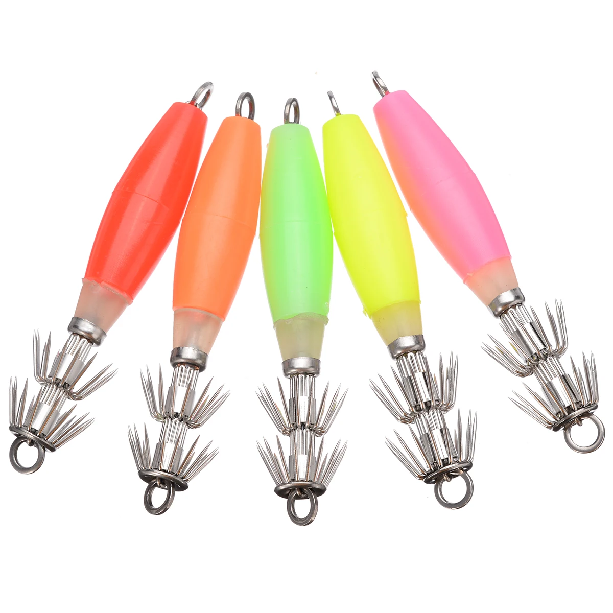 5pcs Colorful Squid Hook Deep Sea Underwater Catch Fishing Lure Hard Baits Plastic Metal Hook for Squid Fishing
5pcs Colorful Squid Hook Deep Sea Underwater Catch Fishing Lure Hard Baits Plastic Metal Hook for Squid Fishing