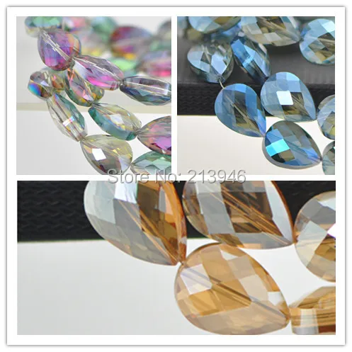 13*18MM 56Pcs/Pack Mix 3 Colors Flat Water Drop Glass Crystal Strand Jewelry Beads
13*18MM 56Pcs/Pack Mix 3 Colors Flat Water Drop Glass Crystal Strand Jewelry Beads