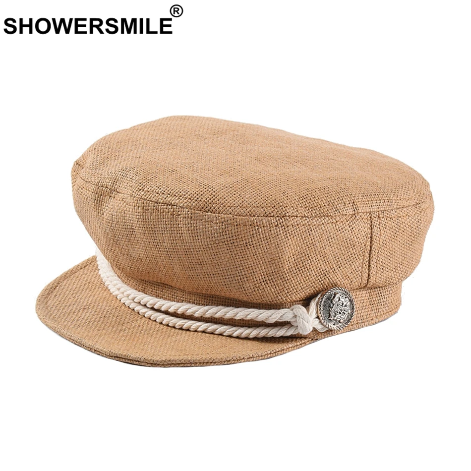 SHOWERSMILE Womens Summer Newsboy Cap Straw Duckbill Ivy Hat Camel Breathable Ladies Military Hat British Style Female Flat Hat
SHOWERSMILE Womens Summer Newsboy Cap Straw Duckbill Ivy Hat Camel Breathable Ladies Military Hat British Style Female Flat Hat