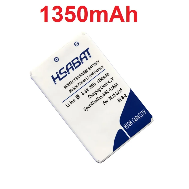 HSABAT BLB-2 1350mAh Battery for Nokia 3610 5210 6500 6510 7650 8210 8250 8310 8850 8890 8910 8910i
HSABAT BLB-2 1350mAh Battery for Nokia 3610 5210 6500 6510 7650 8210 8250 8310 8850 8890 8910 8910i