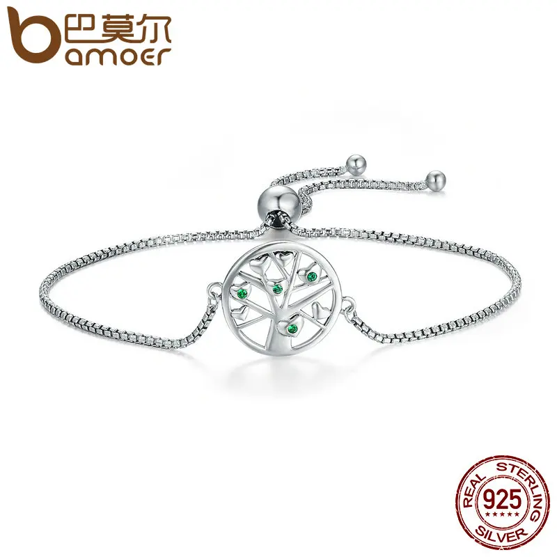 BAMOER Hot Sale Genuine 925 Sterling Silver Tree of Life, Clear CZ Chain Link Bracelet Luxury Sterling Silver Jewelry SCB010
BAMOER Hot Sale Genuine 925 Sterling Silver Tree of Life, Clear CZ Chain Link Bracelet Luxury Sterling Silver Jewelry SCB010