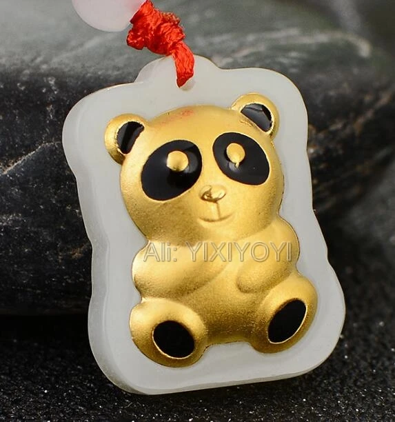Wonderful Natural White Hetian Jade + 18K Solid Gold Cute Baby Panda Design Lucky Dangle Pendant + Free Necklace Fine Jewelry
Wonderful Natural White Hetian Jade + 18K Solid Gold Cute Baby Panda Design Lucky Dangle Pendant + Free Necklace Fine Jewelry