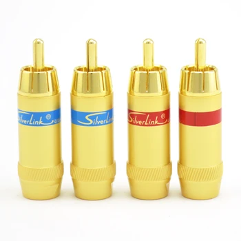 4pcs Male RCA Plug Wire Solder Audio Video Gold Plated Connector 8MM diameter rca adapter for hifi cable diy
4pcs Male RCA Plug Wire Solder Audio Video Gold Plated Connector 8MM diameter rca adapter for hifi cable diy