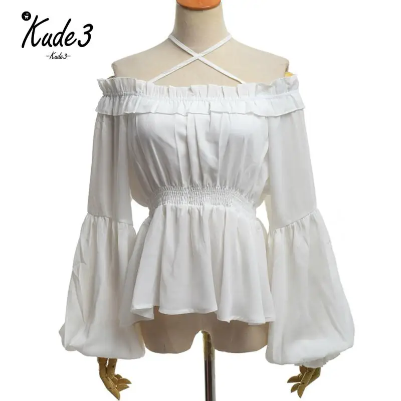 Vintage Female Gothic Lolita Blouse High Waist Long Sleeve Boat Neck Flounce Chiffon Shirt Elegant Undershirt Lolita Blouse 8446
Vintage Female Gothic Lolita Blouse High Waist Long Sleeve Boat Neck Flounce Chiffon Shirt Elegant Undershirt Lolita Blouse 8446