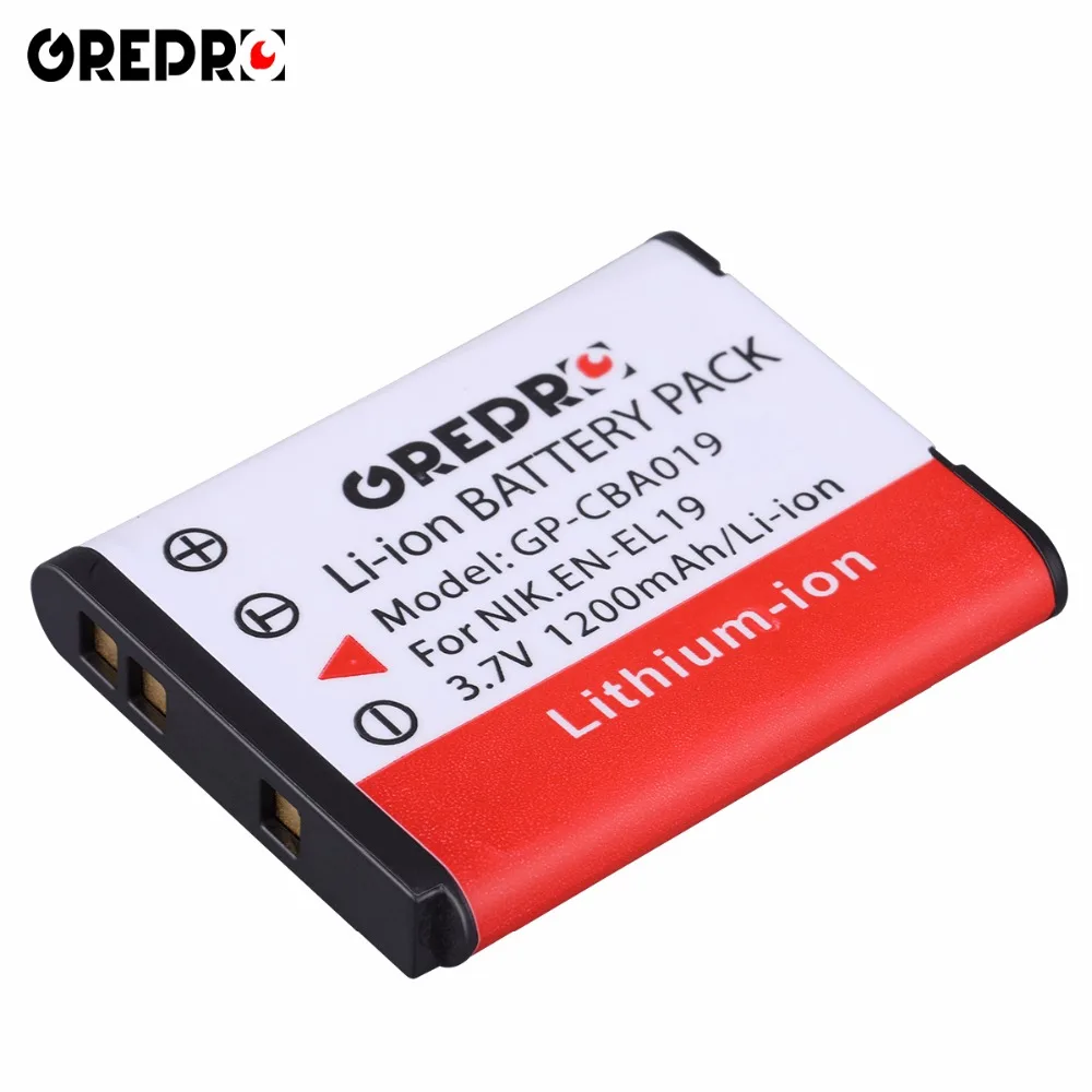 GREPRO 1pcs 1200mAh EN-EL19 EN EL19 ENEL19 Camera Battery for Nikon S2500 S100 S2600 S3100 S3200 S3300 S4100 S4200 S4300 S6600
GREPRO 1pcs 1200mAh EN-EL19 EN EL19 ENEL19 Camera Battery for Nikon S2500 S100 S2600 S3100 S3200 S3300 S4100 S4200 S4300 S6600