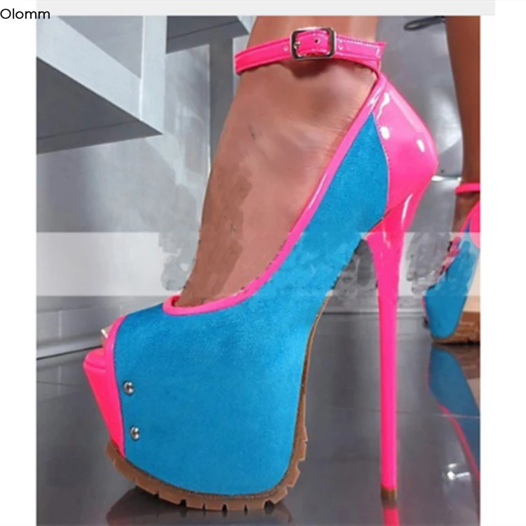 Olomm Stylish Women Platform Sandals Sexy Stiletto Heels Sandals Peep Toe Elegant Blue Party Dress Shoes Women US Plus Size 5-15
Olomm Stylish Women Platform Sandals Sexy Stiletto Heels Sandals Peep Toe Elegant Blue Party Dress Shoes Women US Plus Size 5-15