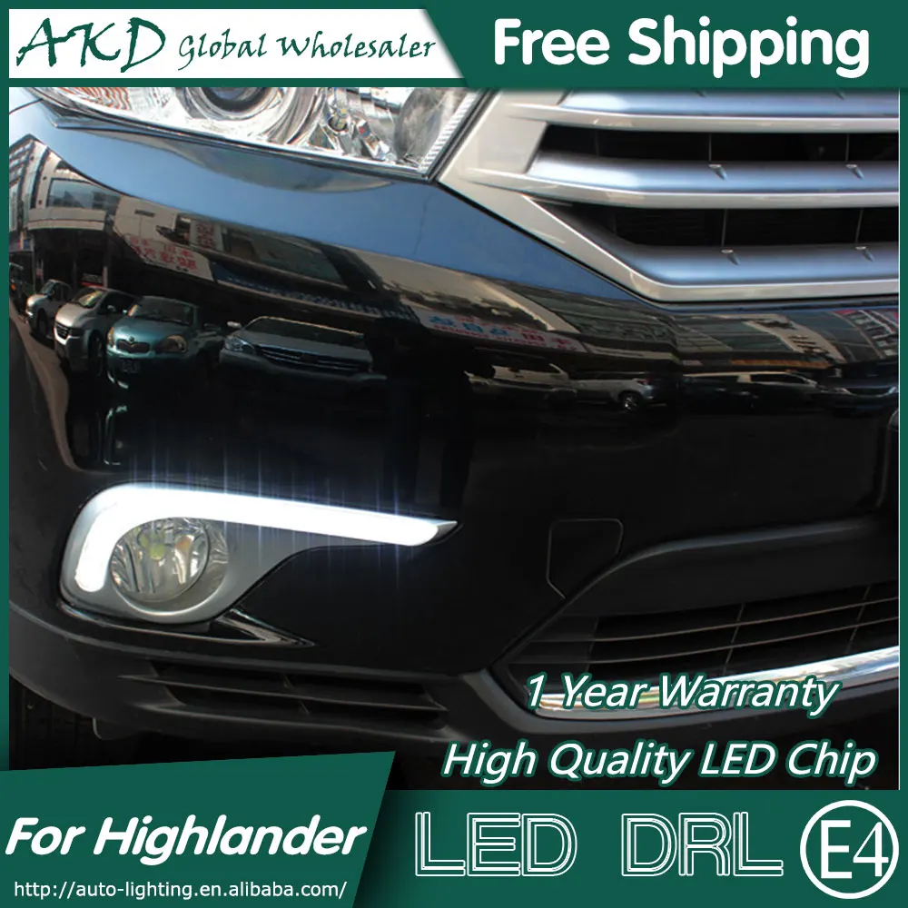 AKD Car Styling for Toyota Highlander LED DRL 2012-2013 Kluger LED Daytime Running Light Fog Light Parking Accessories
AKD Car Styling for Toyota Highlander LED DRL 2012-2013 Kluger LED Daytime Running Light Fog Light Parking Accessories
