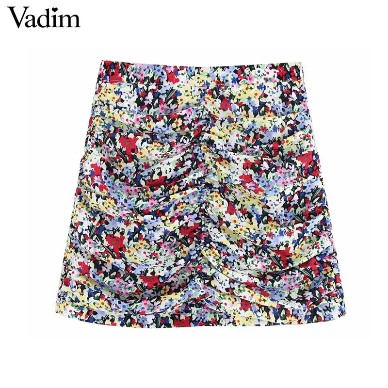 Vadim women vintage floral print mini skirt faldas mujer side zipper fly female casual summer basic chic A line skirts BA720
Vadim women vintage floral print mini skirt faldas mujer side zipper fly female casual summer basic chic A line skirts BA720