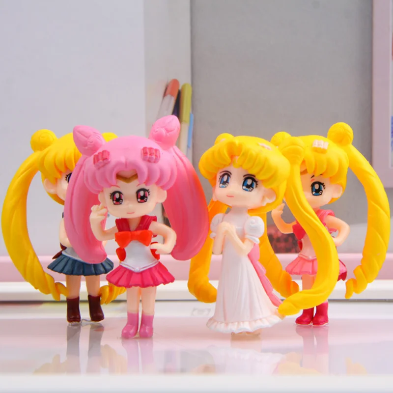 4 Pcs/lot New Sailor Moon Action Figure Tsukino Usagi Sailor Mars Mercury Jupiter Venus Saturn PVC Figure Kids Toy
4 Pcs/lot New Sailor Moon Action Figure Tsukino Usagi Sailor Mars Mercury Jupiter Venus Saturn PVC Figure Kids Toy