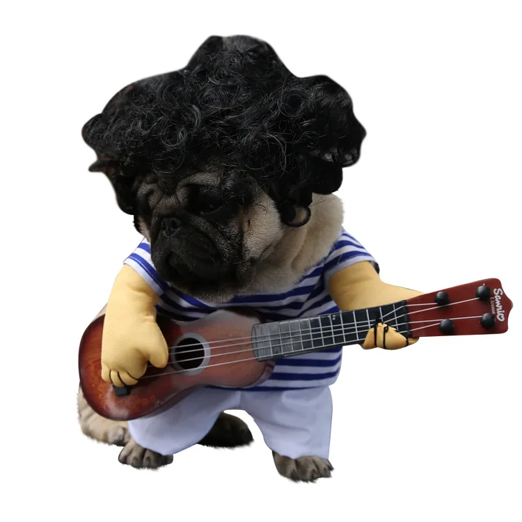 Guitarist Dog Cosplay Clothing Funny Guitarist Dog Clothes Costume Puppy Vest Shirt Pet Products Drop Shipping
Guitarist Dog Cosplay Clothing Funny Guitarist Dog Clothes Costume Puppy Vest Shirt Pet Products Drop Shipping