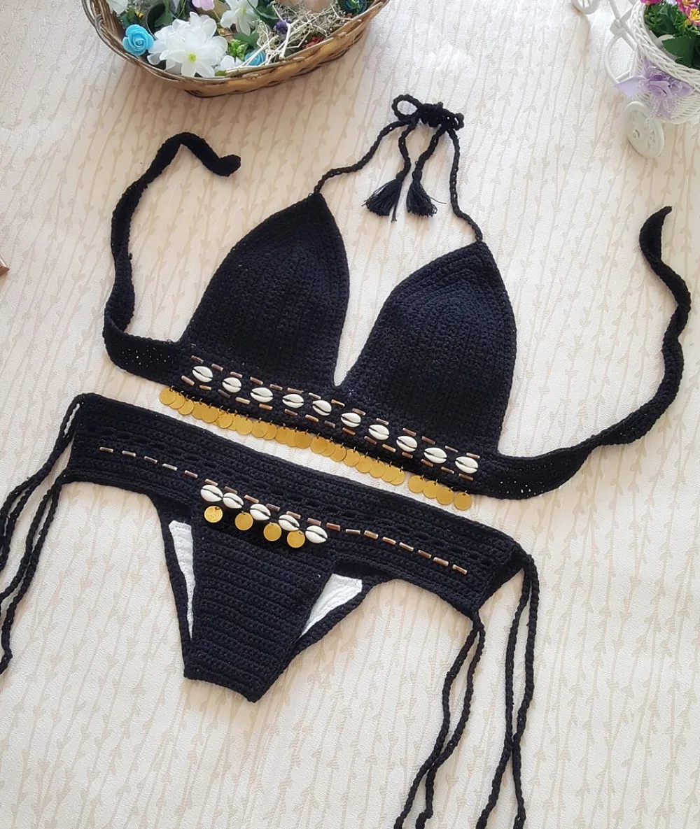 Summer Sexy Shell Triangle Crochet Bikini Set String Women Patchwork Swimwear Brazilian Biquini Retro Bathing Suit
Summer Sexy Shell Triangle Crochet Bikini Set String Women Patchwork Swimwear Brazilian Biquini Retro Bathing Suit