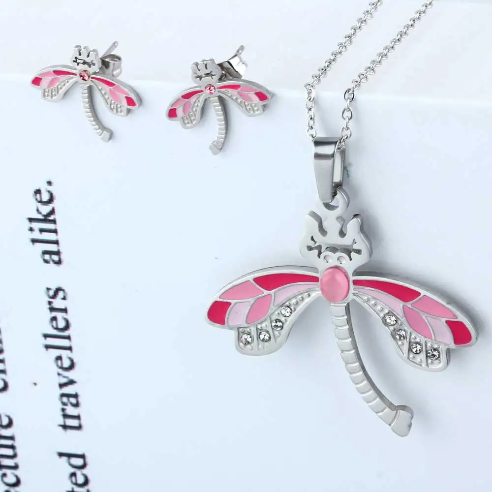 OUFEI Wholesa Stainless Steel Fashion Dragonfly Jewelry Set For Women Bridal Jewelry Set Necklace Earrings Wedding Jewelry Set
OUFEI Wholesa Stainless Steel Fashion Dragonfly Jewelry Set For Women Bridal Jewelry Set Necklace Earrings Wedding Jewelry Set