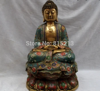 bi001132 16"Tibet Buddhism 100% Bronze Copper cloisonne Sakyamuni Tathagata Buddha Statue 
bi001132 16"Tibet Buddhism 100% Bronze Copper cloisonne Sakyamuni Tathagata Buddha Statue