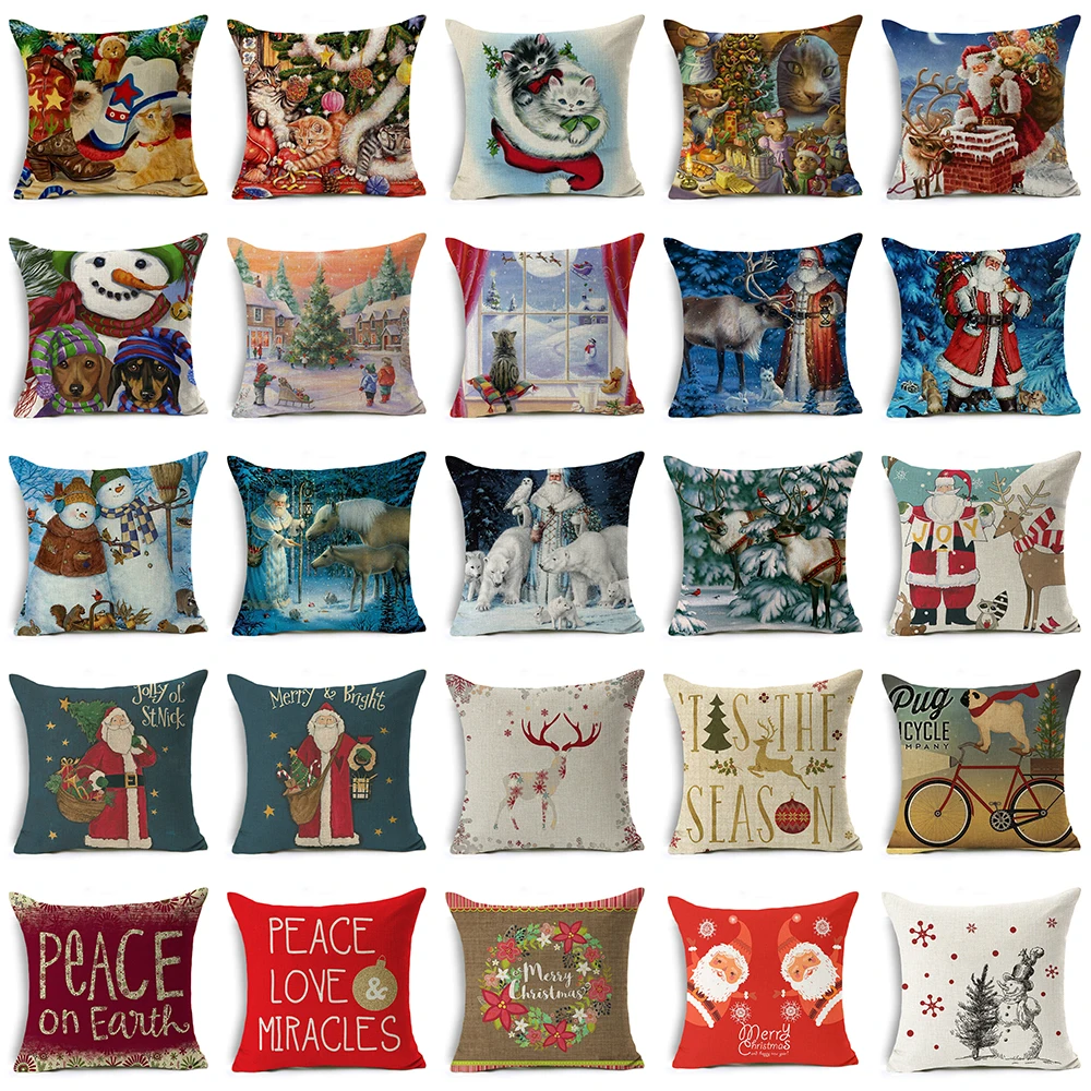 decorUhome snowman Christmas moose reindeer Santa wreath Cotton Linen Cushion Cover gifts Office Decorative throw Pillow Cases
decorUhome snowman Christmas moose reindeer Santa wreath Cotton Linen Cushion Cover gifts Office Decorative throw Pillow Cases