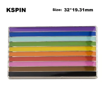 LGBT Pride Rainbow 10 Strips Color Banner Metal Badges Brooch Jewelry Icons on the Backpack Lapel Pins Badges On A Pin 100pcs
LGBT Pride Rainbow 10 Strips Color Banner Metal Badges Brooch Jewelry Icons on the Backpack Lapel Pins Badges On A Pin 100pcs