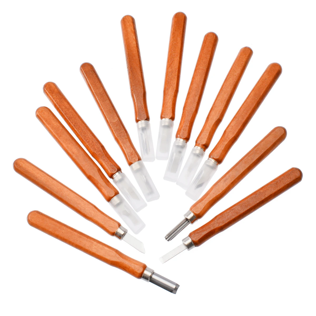 12pcs Wood Carving Chisel Knife Tool Set Woodworking Carving Knife Sculpture Sculpt Set Pottery Ceramic Clay Hand Tool Set