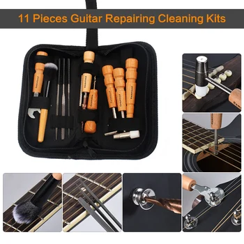 11 Pieces Guitar Repairing Maintenance Cleaning Kits Convenient Repair Tool Set for Guitar Ukulele Violin Guitar Parts
11 Pieces Guitar Repairing Maintenance Cleaning Kits Convenient Repair Tool Set for Guitar Ukulele Violin Guitar Parts