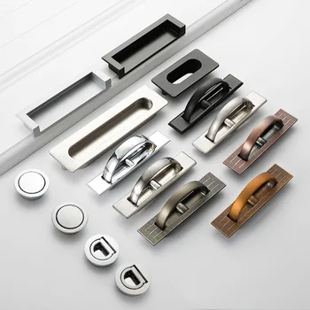 Feng YE Tatami Hidden Handle Alloy Recessed Flush Rotatable Handles Bright Chrome Dark Matching screw Door Furniture Hardware
Feng YE Tatami Hidden Handle Alloy Recessed Flush Rotatable Handles Bright Chrome Dark Matching screw Door Furniture Hardware