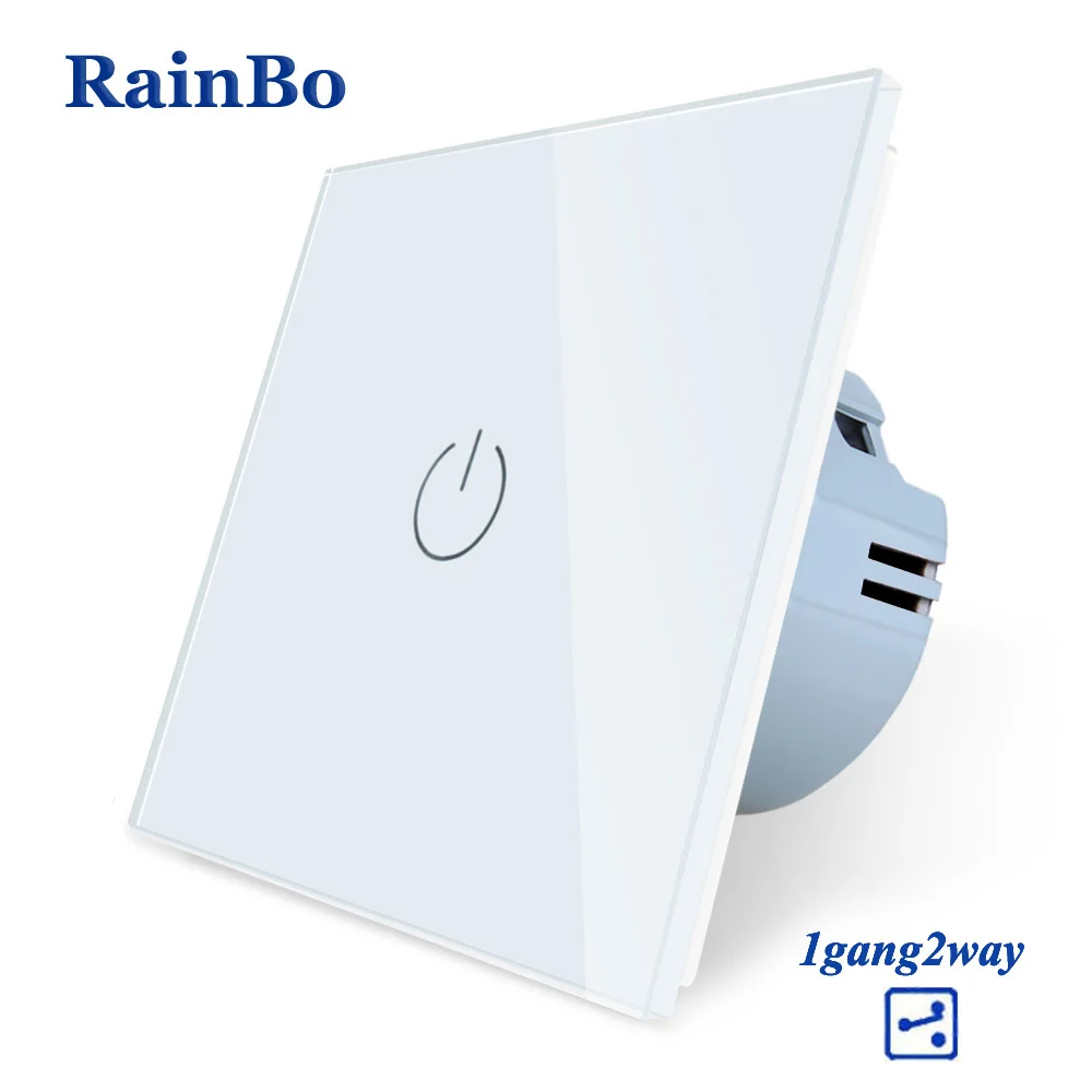 RainBo New-Crystal Glass-Panel wall-switch EU-Standard 110~250V Touch-Switch Screen-Wall Light-Switch 1gang-2way A1912CW/B
RainBo New-Crystal Glass-Panel wall-switch EU-Standard 110~250V Touch-Switch Screen-Wall Light-Switch 1gang-2way A1912CW/B