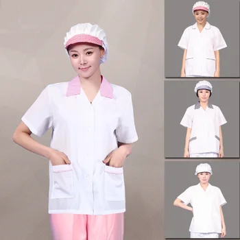 (10set Hat&Shirt)Chef's short-sleeved summer wear breathable kitchen uniform thin female restaurant half sleeve contain cotton
(10set Hat&Shirt)Chef's short-sleeved summer wear breathable kitchen uniform thin female restaurant half sleeve contain cotton