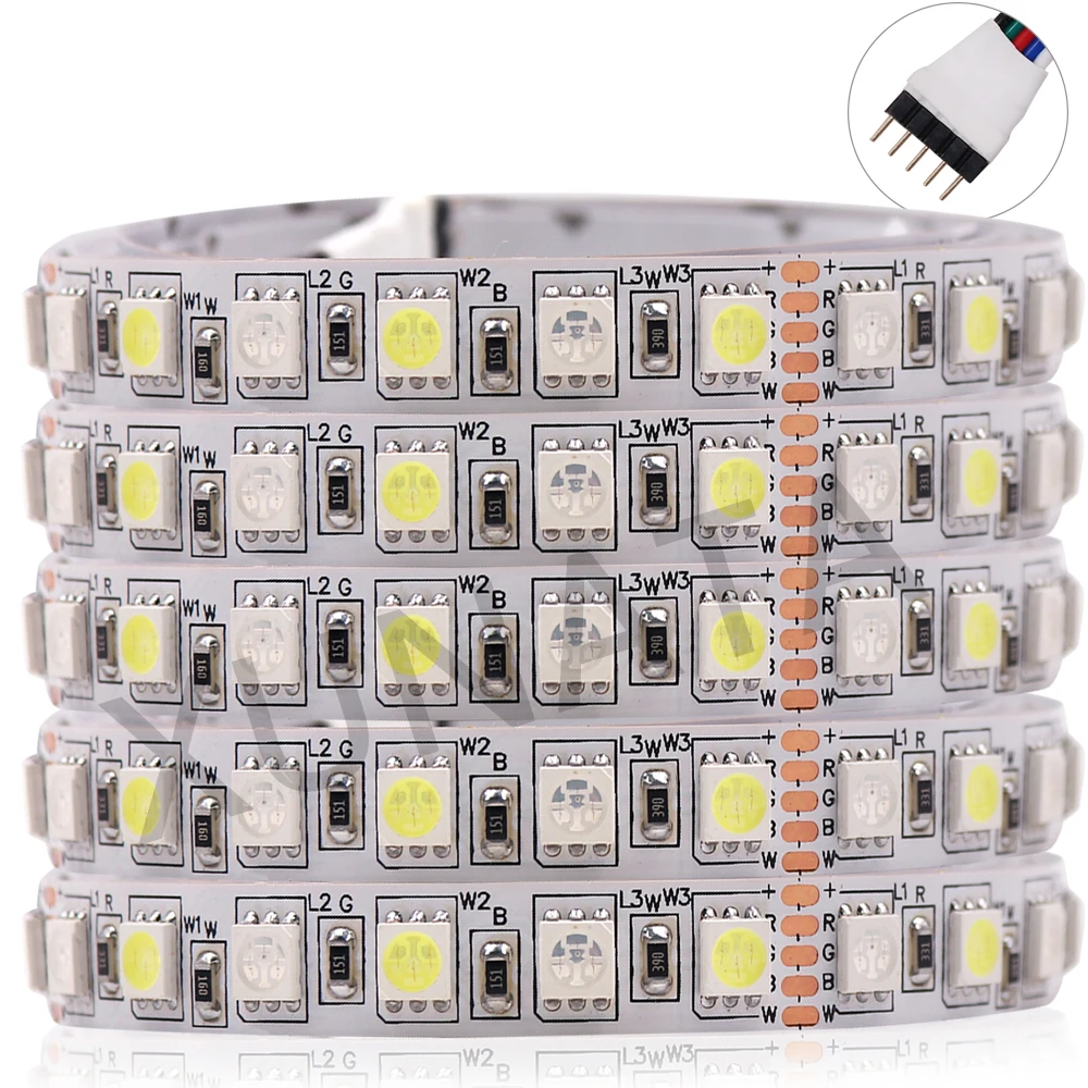 High Brightness 5050 96Leds/M 5M/lot Waterproof DC12V RGBW RGBWW Flexible Light LED Strip
High Brightness 5050 96Leds/M 5M/lot Waterproof DC12V RGBW RGBWW Flexible Light LED Strip