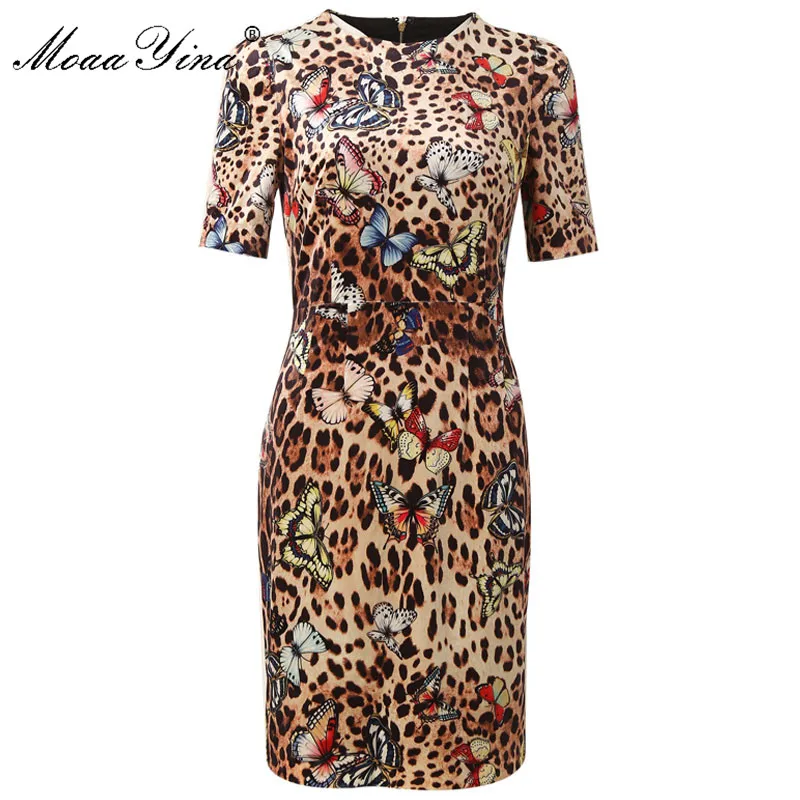 MoaaYina Fashion Designer Runway dress Spring Summer Women Dress Short sleeve Leopard Butterfly Print Dresses
MoaaYina Fashion Designer Runway dress Spring Summer Women Dress Short sleeve Leopard Butterfly Print Dresses
