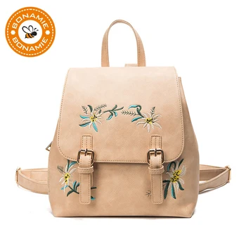 BONAMIE Khaki Embroidery Flowers Backpacks Women PU Leather Female Fashion School Bags For Lady Rucksack Small Floral Bagpack
BONAMIE Khaki Embroidery Flowers Backpacks Women PU Leather Female Fashion School Bags For Lady Rucksack Small Floral Bagpack