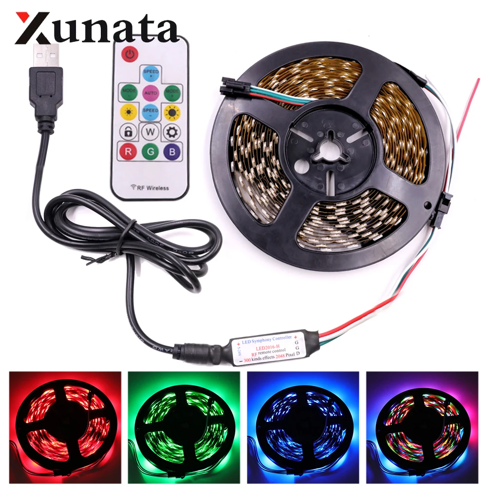 5m/lot DC5V White/Black PCB 30 Pixel IC Ditigal Individually Addressable RGB Full Color WS2812B Led Strip Light With Controller
5m/lot DC5V White/Black PCB 30 Pixel IC Ditigal Individually Addressable RGB Full Color WS2812B Led Strip Light With Controller
