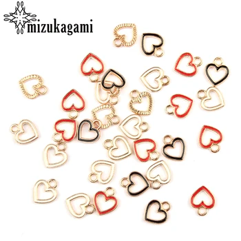 50pcs/lot Gold Zinc Alloy Charms Enamel Mini Sweet Heart Hollow Charms For DIY Necklaces Bracelets Jewelry Making Accessories
50pcs/lot Gold Zinc Alloy Charms Enamel Mini Sweet Heart Hollow Charms For DIY Necklaces Bracelets Jewelry Making Accessories