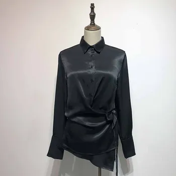 2019 summer new black satin women blouse and shirts night club sexy loose lady shirts outwear coat tops
2019 summer new black satin women blouse and shirts night club sexy loose lady shirts outwear coat tops