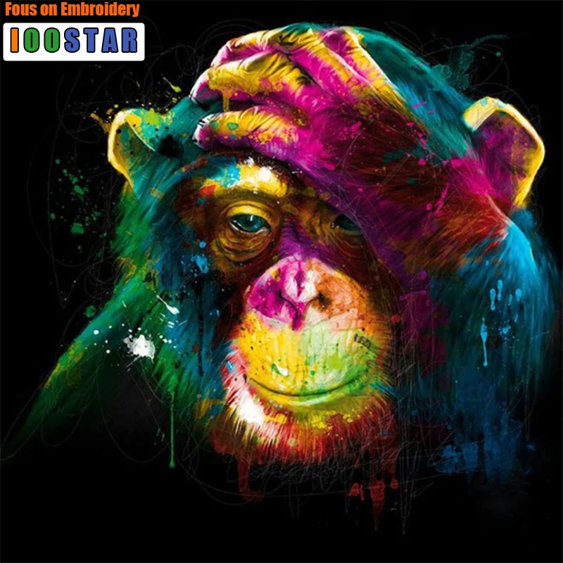 DIY Diamond Painting Cross Stitch Colourful monkey Needlework Square Diamond Embroidery Home Decoration Mosaic Kits
DIY Diamond Painting Cross Stitch Colourful monkey Needlework Square Diamond Embroidery Home Decoration Mosaic Kits