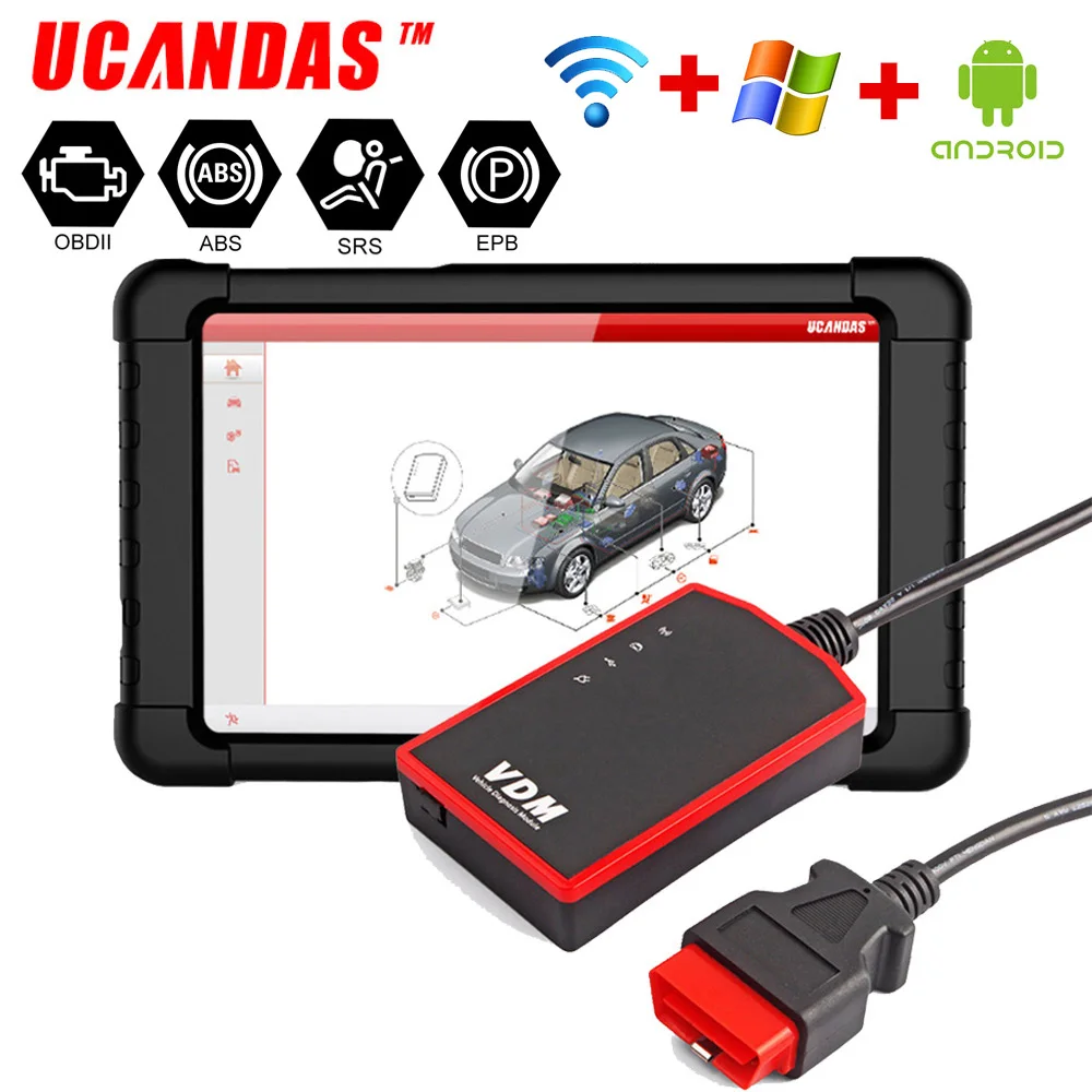 UCANDAS VDM WIFI OBD2 Automotive Scanner Full system ABS Airbag Oil change Multi-LanguagesFree Update ODB Car Diagnostic Tool
UCANDAS VDM WIFI OBD2 Automotive Scanner Full system ABS Airbag Oil change Multi-LanguagesFree Update ODB Car Diagnostic Tool